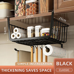Keuken Onder Kast Mand Opslag Plank Tissue Bekerhouder Kast Bureau Opknoping Rack Uitgeholde Uittrekbare Lade Schuifmand