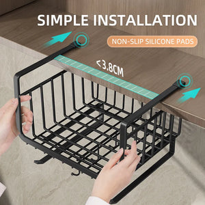 Keuken Onder Kast Mand Opslag Plank Tissue Bekerhouder Kast Bureau Opknoping Rack Uitgeholde Uittrekbare Lade Schuifmand