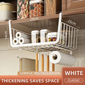 Keuken Onder Kast Mand Opslag Plank Tissue Bekerhouder Kast Bureau Opknoping Rack Uitgeholde Uittrekbare Lade Schuifmand
