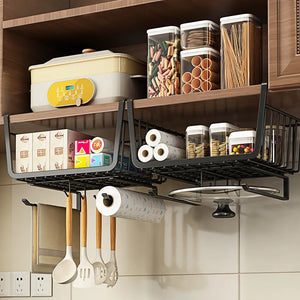 Keuken Onder Kast Mand Opslag Plank Tissue Bekerhouder Kast Bureau Opknoping Rack Uitgeholde Uittrekbare Lade Schuifmand