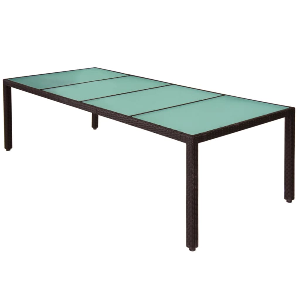 11-delige Tuinset met kussens poly rattan bruin