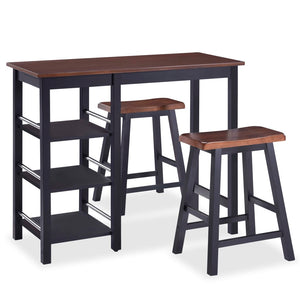 Barset 3-delige MDF zwart