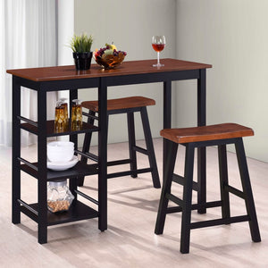 Barset 3-delige MDF zwart