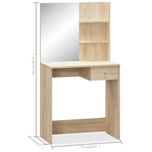 Kaptafel 75x40x141 cm spaanplaat eikenkleur