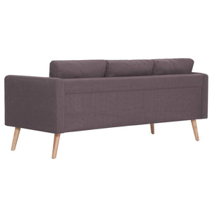 2-delig Bankstel stof taupe