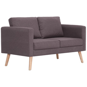 2-delig Bankstel stof taupe
