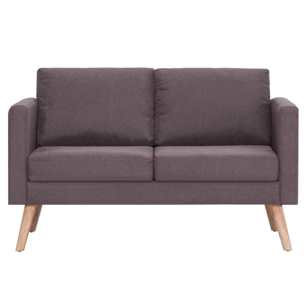 2-delig Bankstel stof taupe