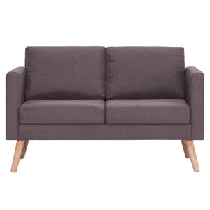 2-delig Bankstel stof taupe