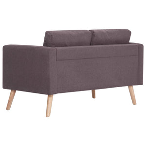 2-delig Bankstel stof taupe