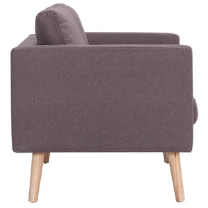 2-delig Bankstel stof taupe