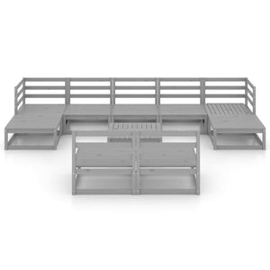 10-delige Loungeset massief grenenhout