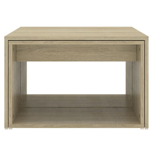 3-delige Salontafelset 60x60x38 cm sonoma eikenkleurig