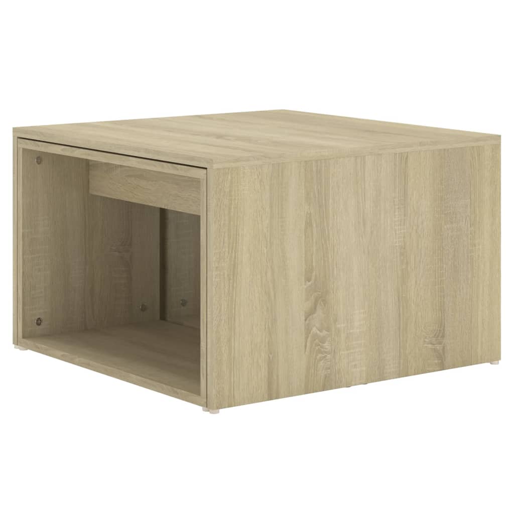 3-delige Salontafelset 60x60x38 cm sonoma eikenkleurig
