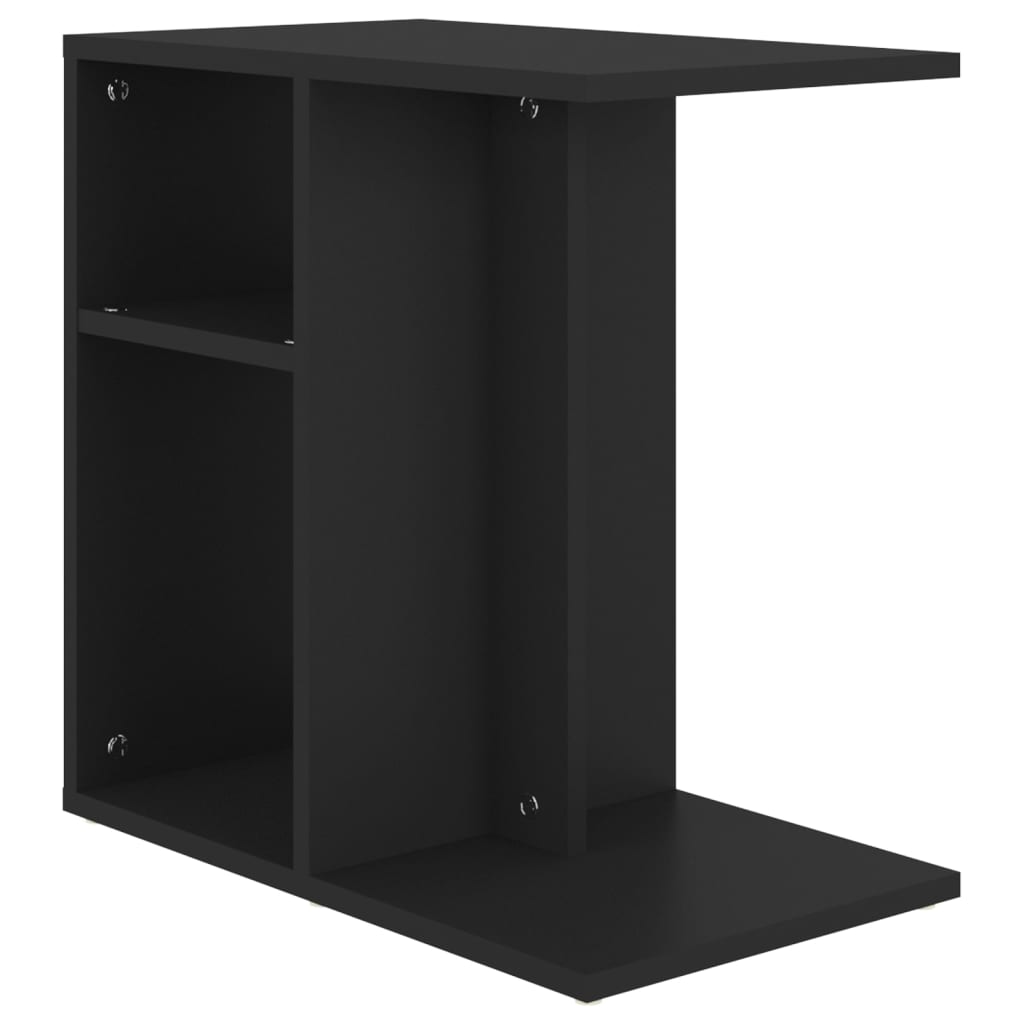 Bijzettafel 50x30x50 cm spaanplaat zwart