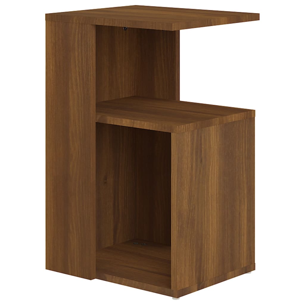 Bijzettafel 36x30x56 cm bewerkt hout bruineikenkleurig
