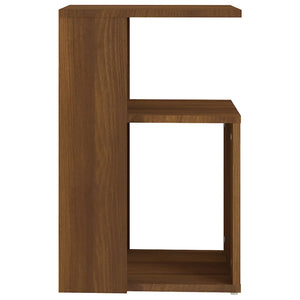 Bijzettafel 36x30x56 cm bewerkt hout bruineikenkleurig