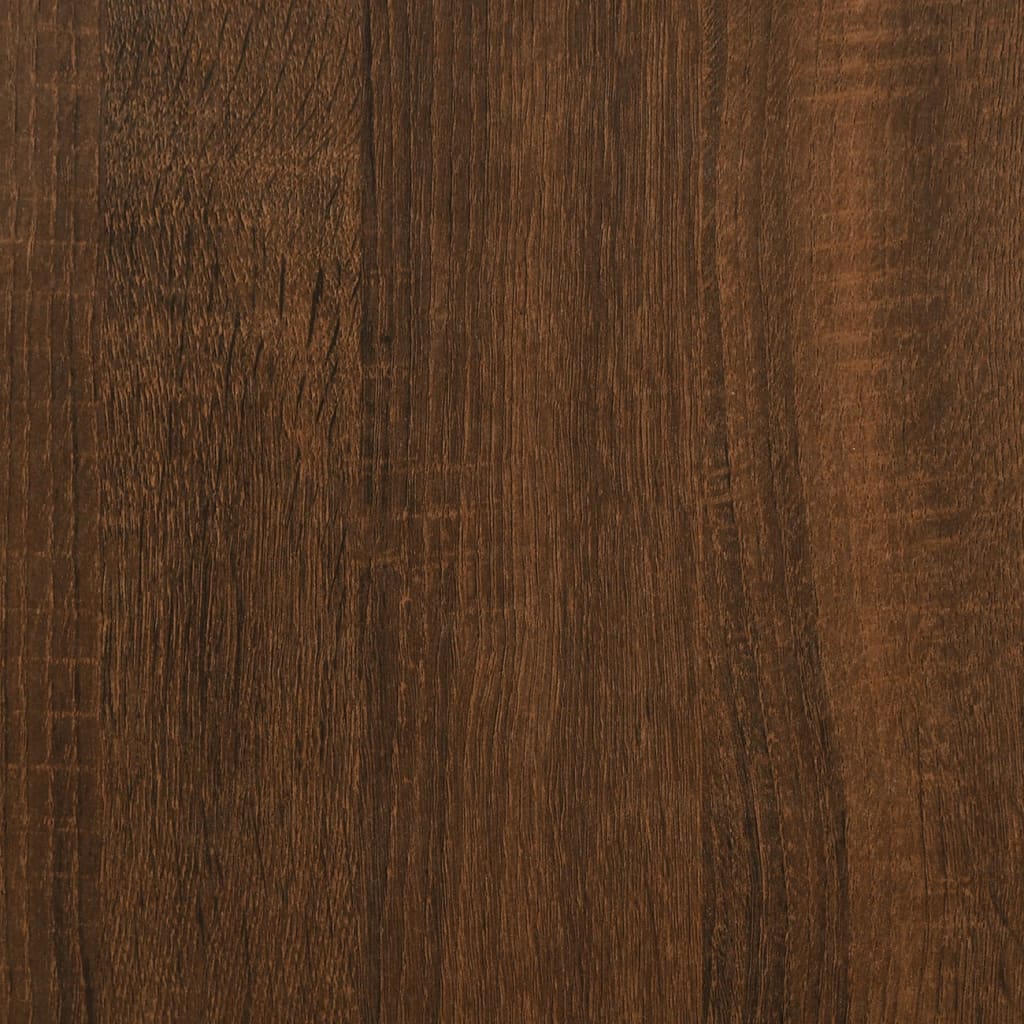 Bijzettafel 33x33x34,5 cm bewerkt hout bruineikenkleurig