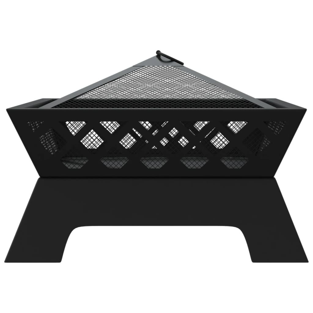 Vuurhaard met pook XXL 50 cm staal