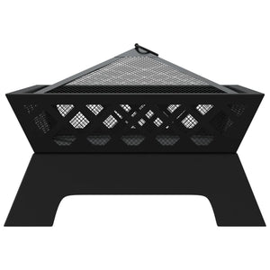 Vuurhaard met pook XXL 50 cm staal