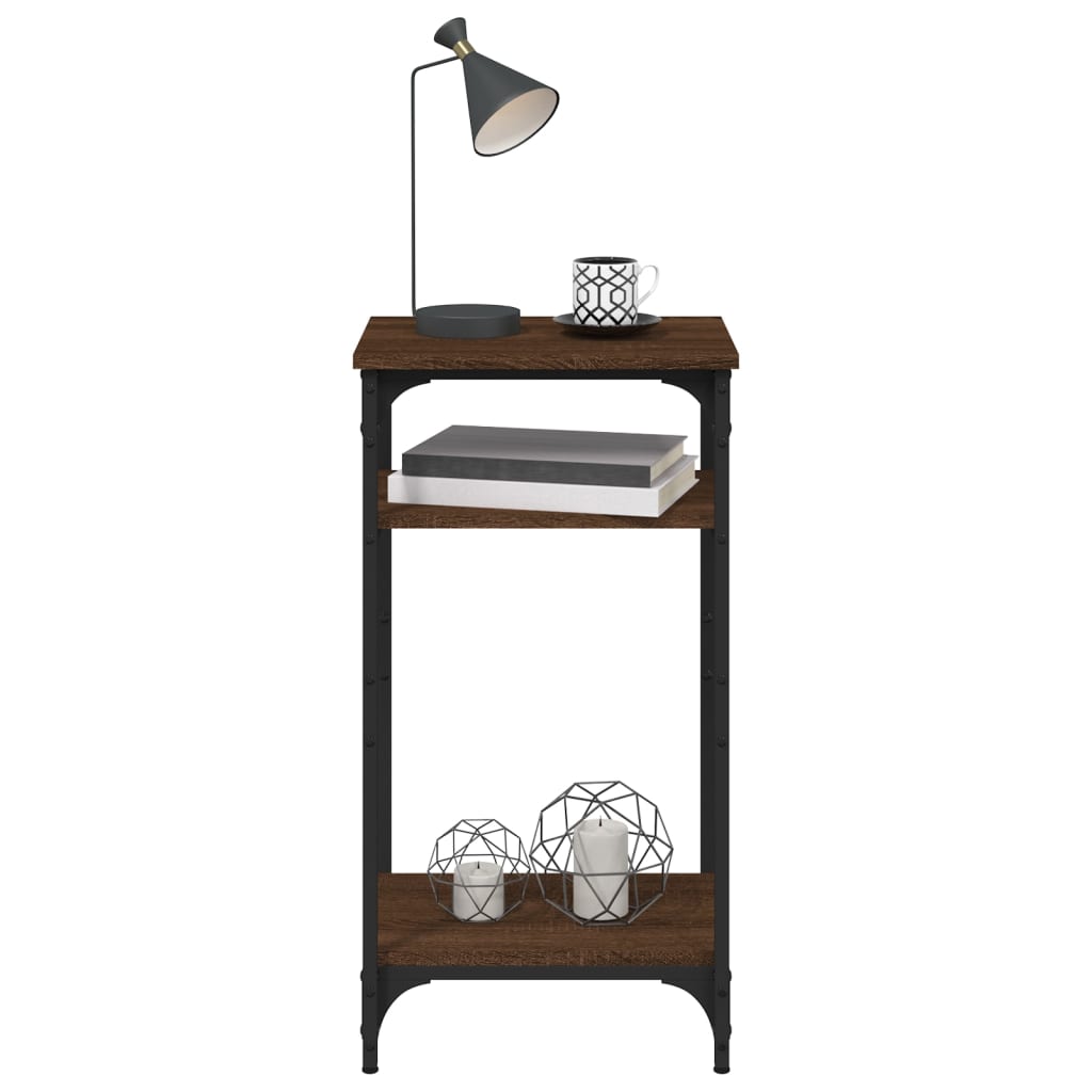 Bijzettafel 40x30x75 cm bewerkt hout bruineikenkleurig