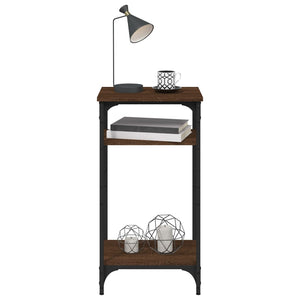 Bijzettafel 40x30x75 cm bewerkt hout bruineikenkleurig