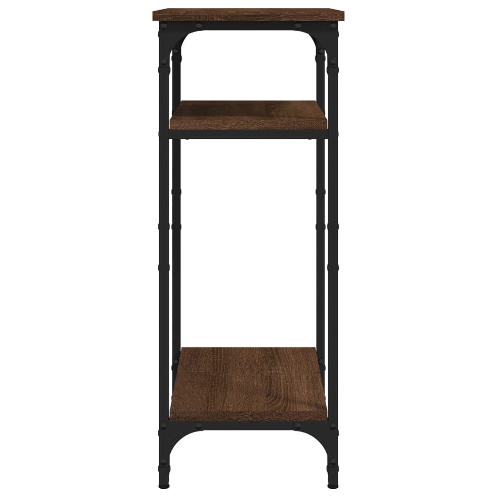 Bijzettafel 40x30x75 cm bewerkt hout bruineikenkleurig