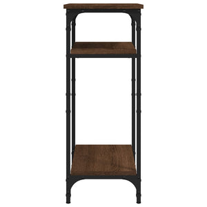 Bijzettafel 40x30x75 cm bewerkt hout bruineikenkleurig