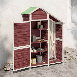 Tuinschuur 120x53,5x170 cm massief grenenhout mokkakleurig