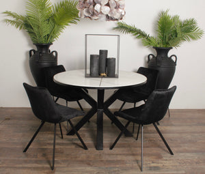fauteuil Ray Chair zwart - wit - beige(Set van 2)