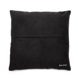 Bazar Bizar The Four Leather Panel Cushion Cover - Black - L
